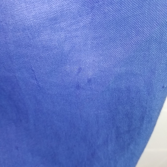 LJC Designs blue linen loose shorts romper - Picture 8 of 8